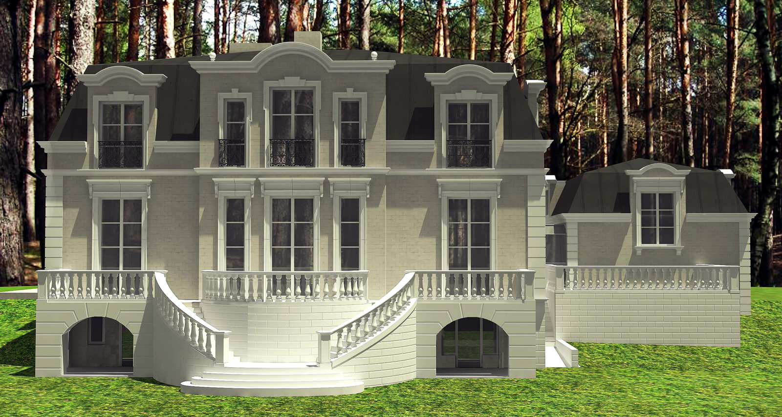 Загородный дом в подмосковье - фасад