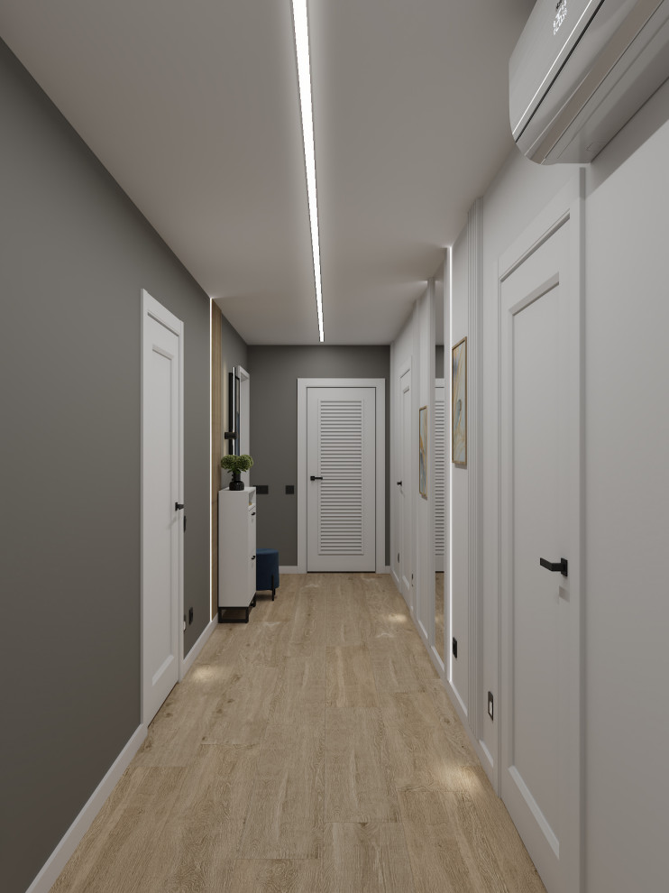 Визуализация дизайн-проекта квартиры 95 м кв, для пары с ребенком