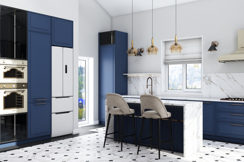 Кухня-гостиная в коттедже 2