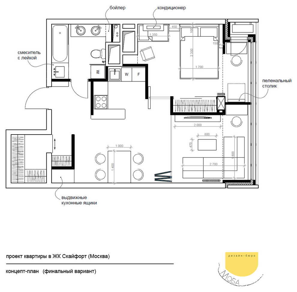 Обложка проекта: Квартира для молодой семьи в ЖК Скайфорт