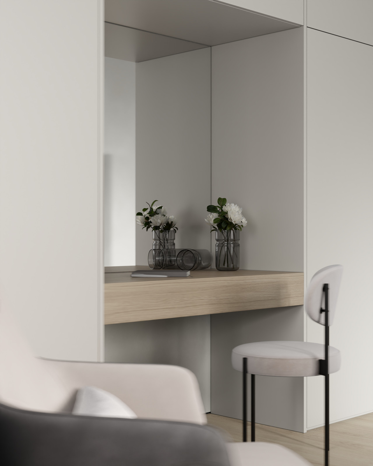 ЖК «Зенит», современный интерьер квартиры, построенный на контрастах