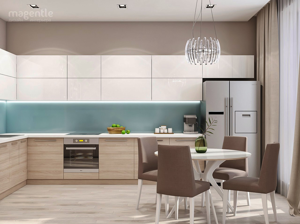 Обложка проекта: ЖК Бавария - Кухня-гостиная