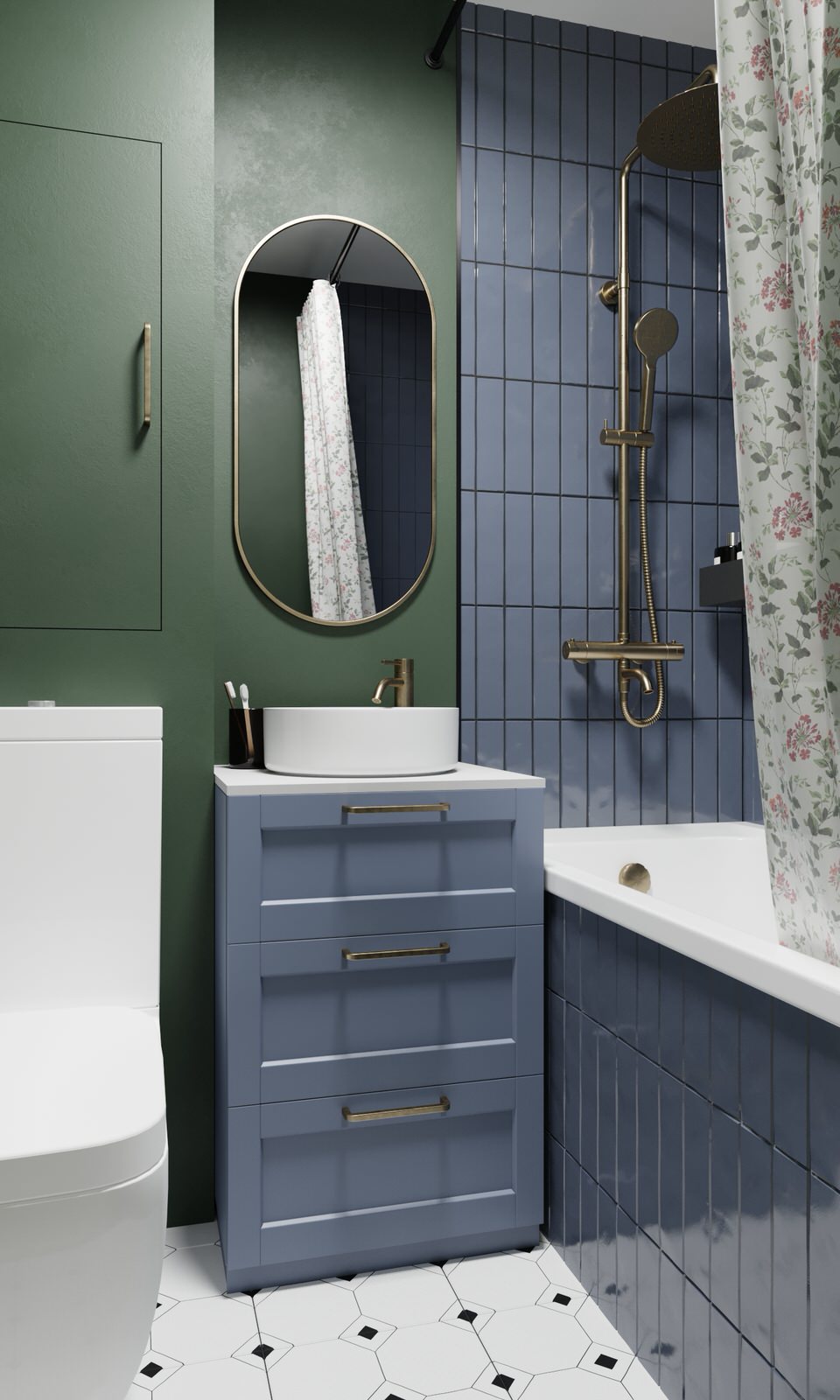 Обложка проекта: Яркая ванная комната