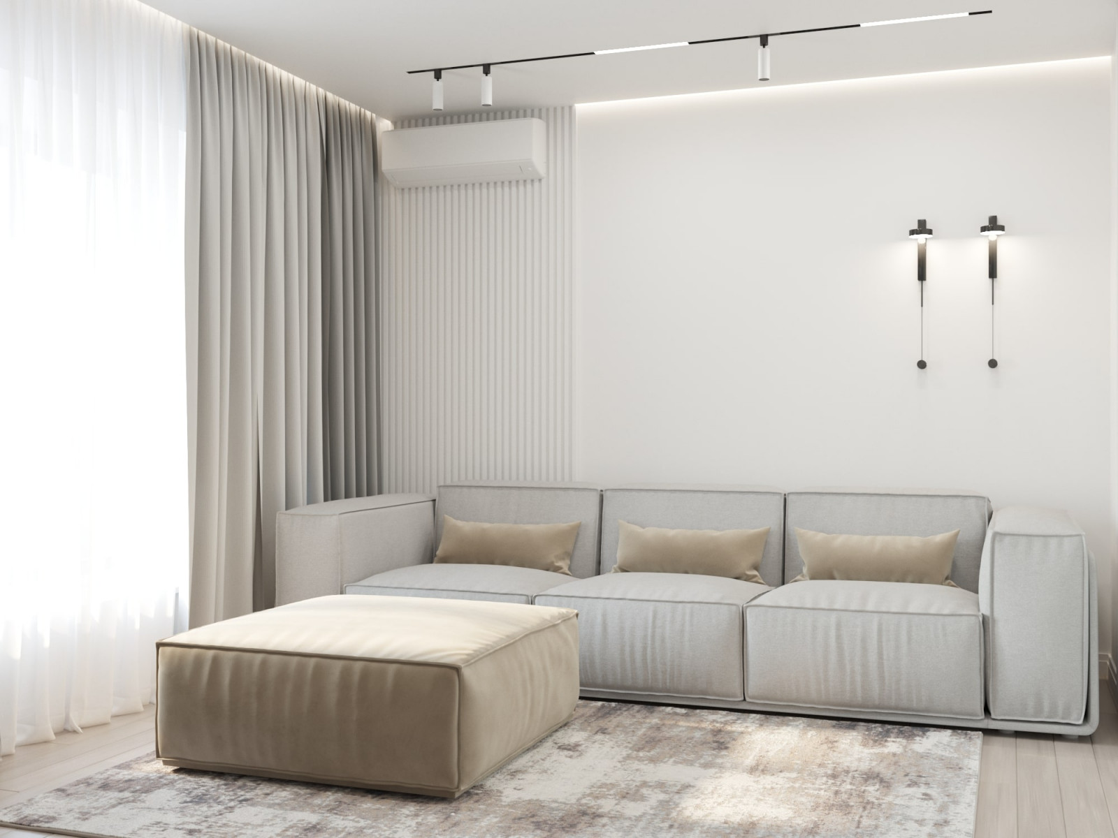 Белый, бежевый, серый...