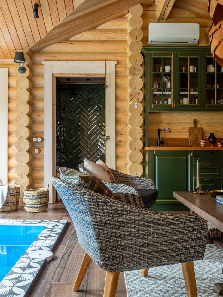 Банный домик с бассейном (фото)