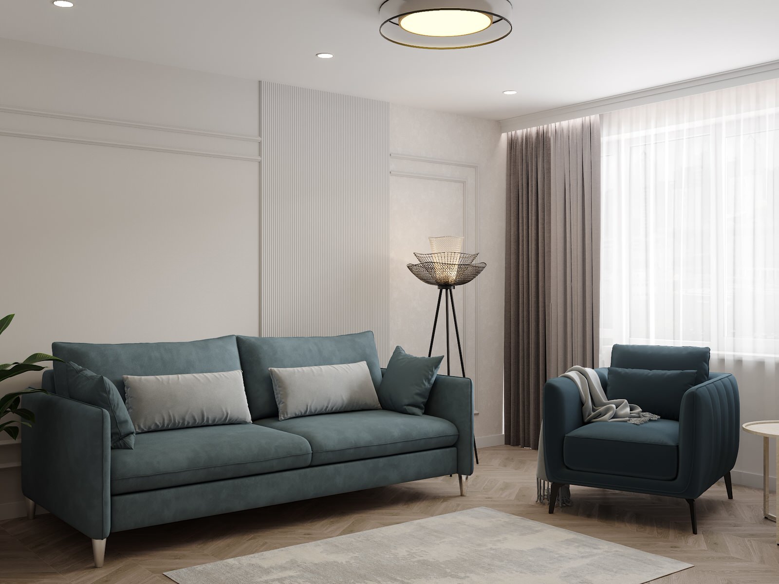 Обложка проекта: Гостиная в современной классике