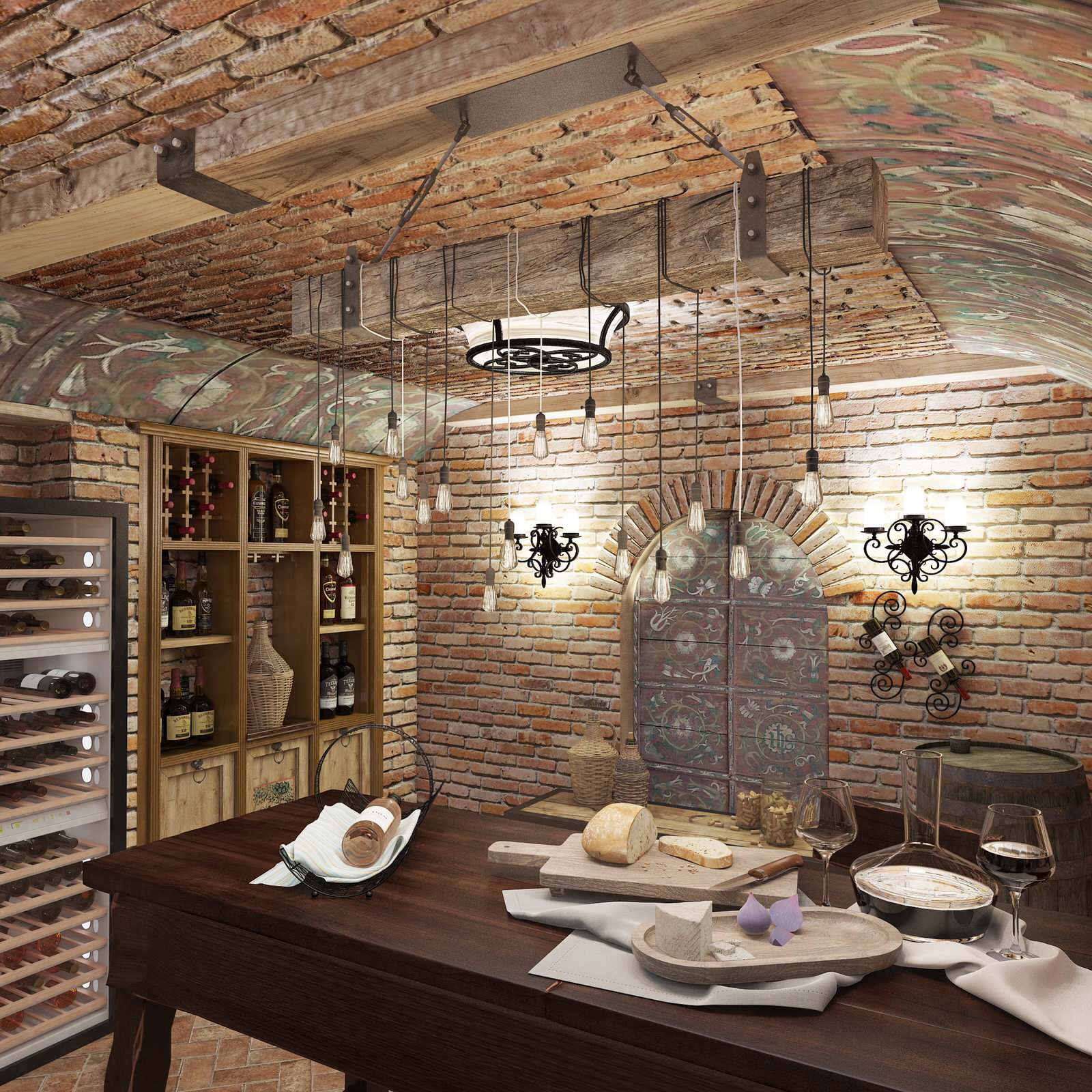 Обложка проекта: Проект. Интерьер подвала дома (70 м кв)