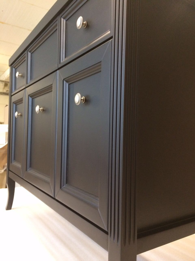 Обложка проекта: Тумба для ванной La beaute classique ”VIVIEN” в чёрном матовом цвете, индивидуа