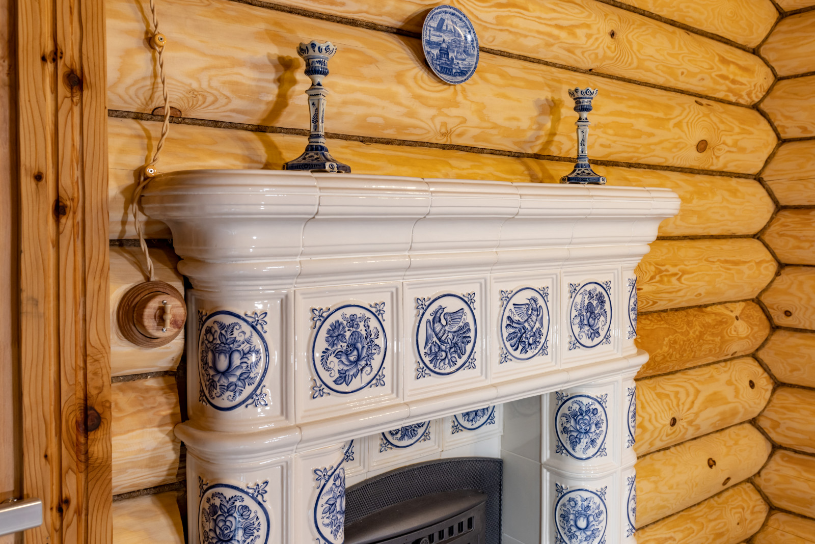 Облицовка банной печи коллекция "Русские изразцы"