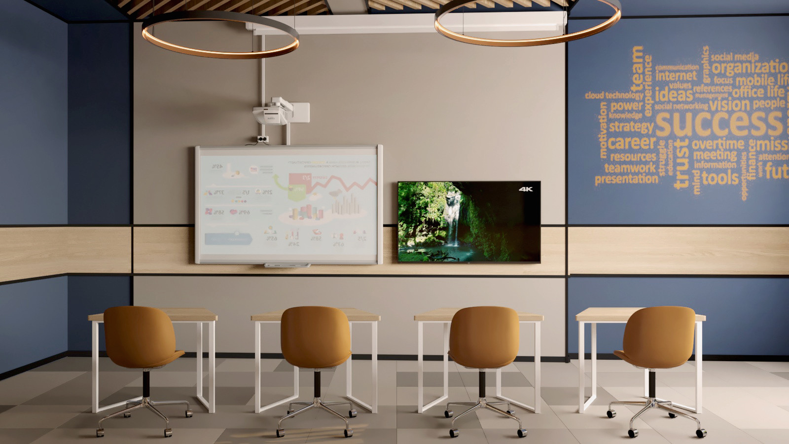Дизайн переговорной аудитории для офиса