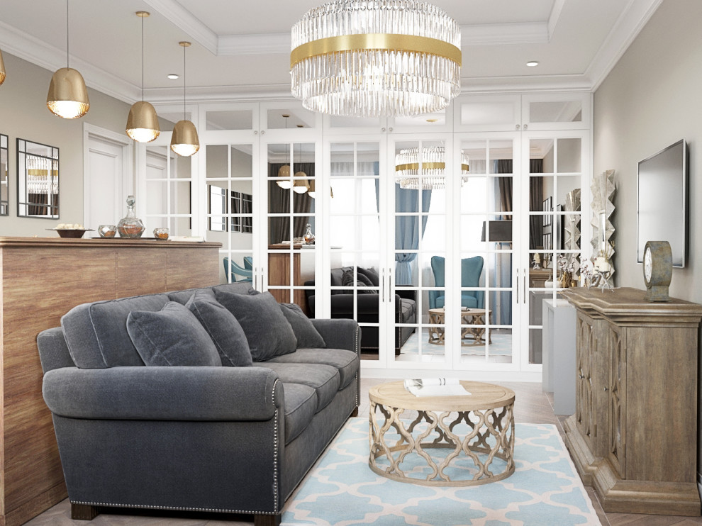 гостиная с барной стойкой