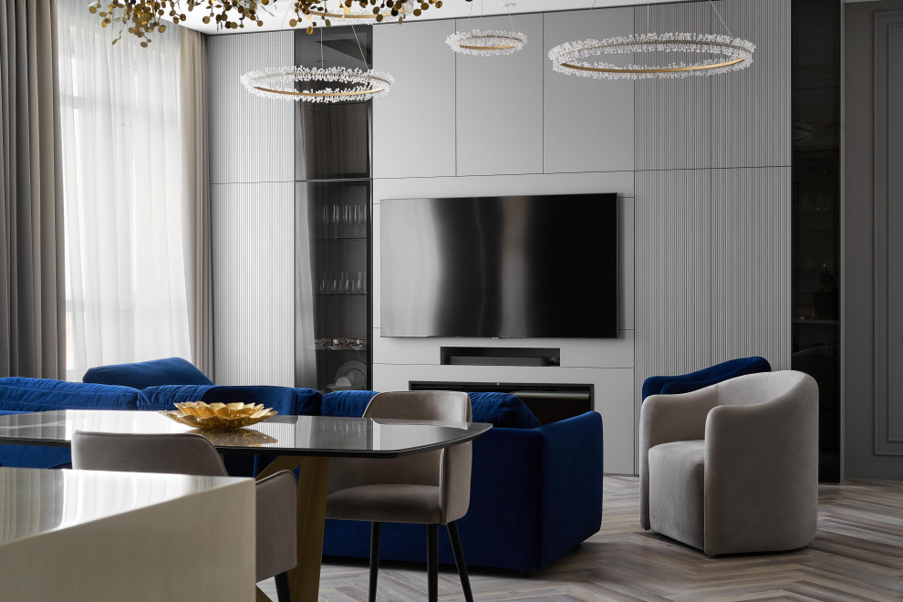 Обложка проекта: Дизайн проект квартиры 180м2 ЖК "Бульварный переулок ". Гостиная