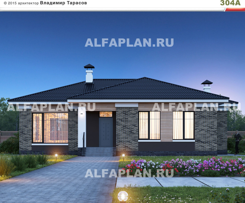 Обложка проекта: ОДНОЭТАЖНЫЕ дома