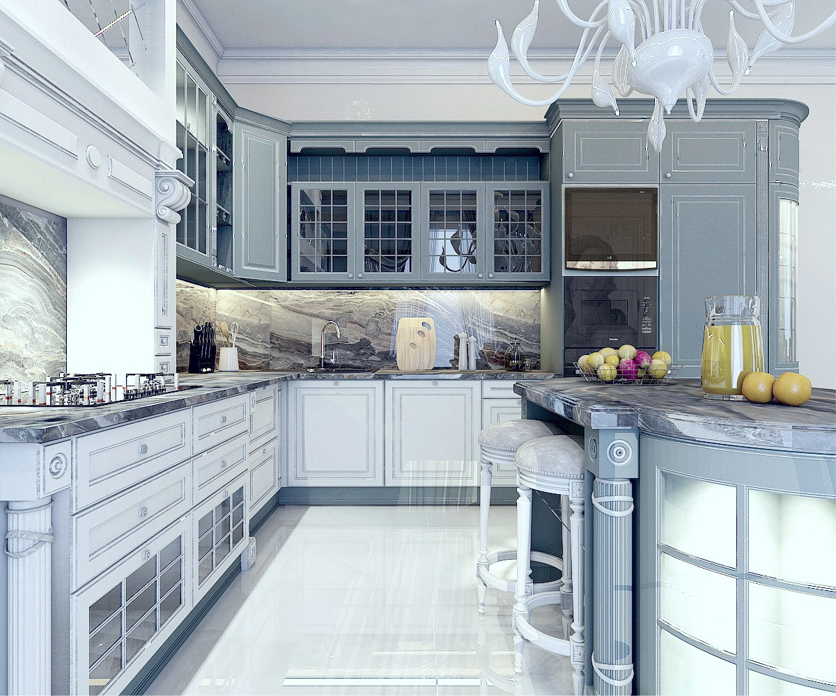 Кухня в частном домовладении (г.Москва)