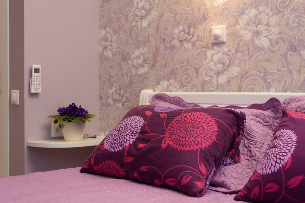 Городские цветы. Проект квартиры в Павшинской пойме. Спальня