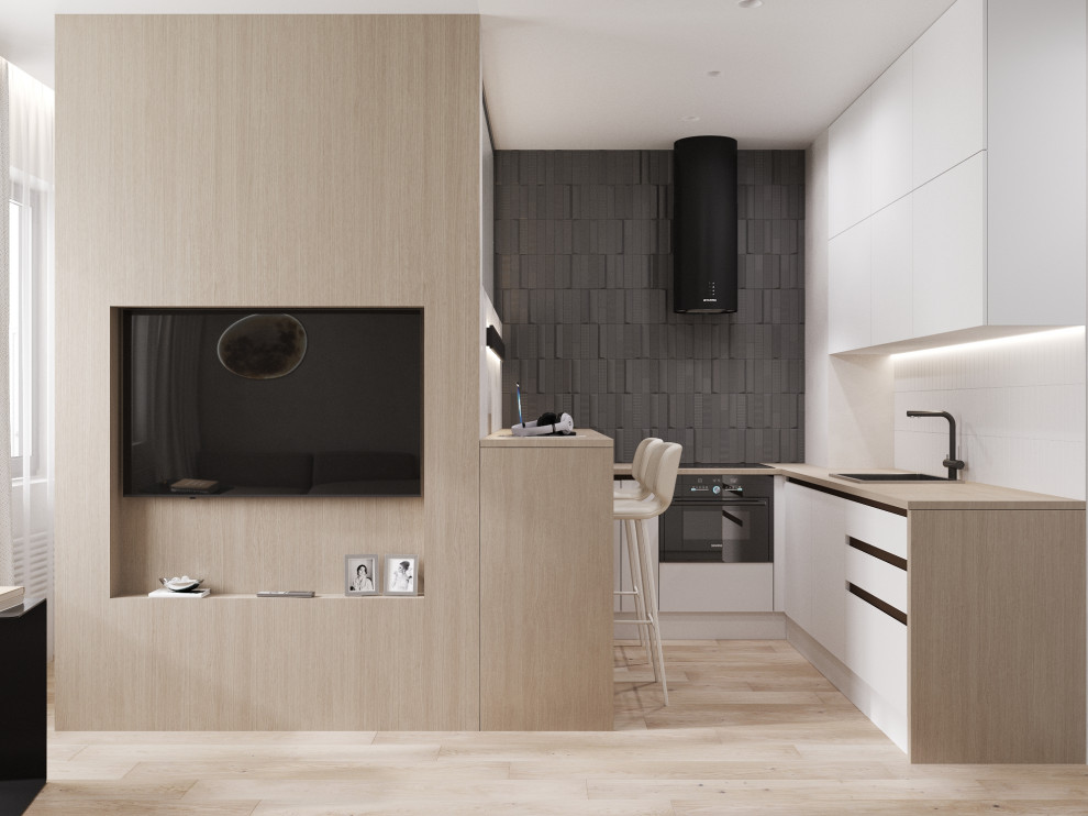 Обложка проекта: Проект квартиры-студия 28кв.м, г.Санкт-Петербург 2021г