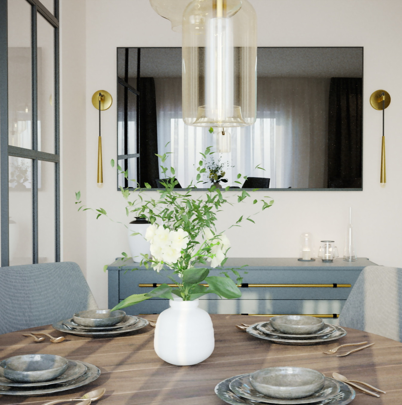 кухня-гостиная в частном доме