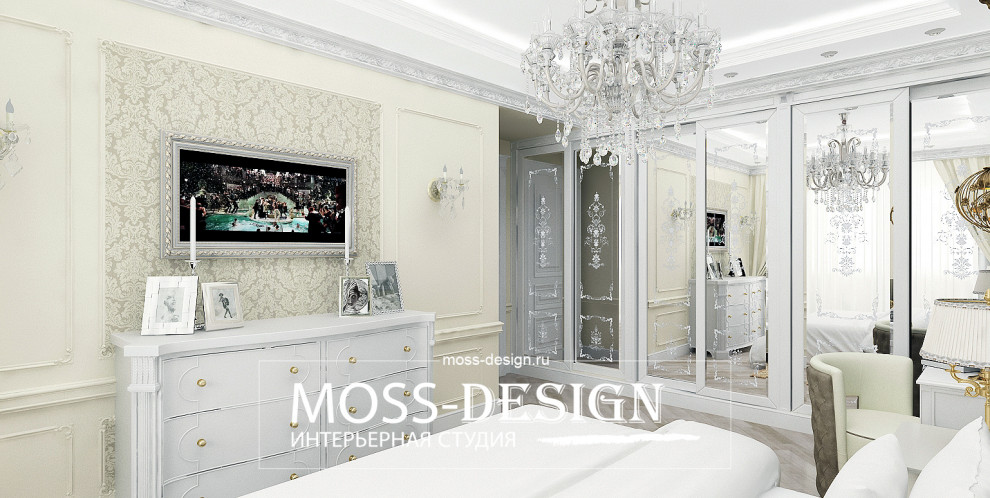 Дизайн двухкомнатной квартиры в современной классике