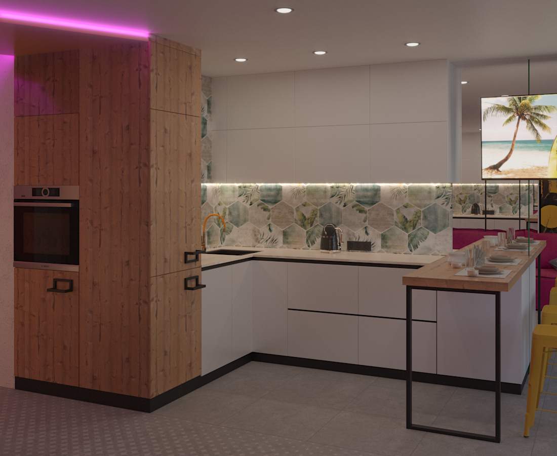 Яркая студия для девушки