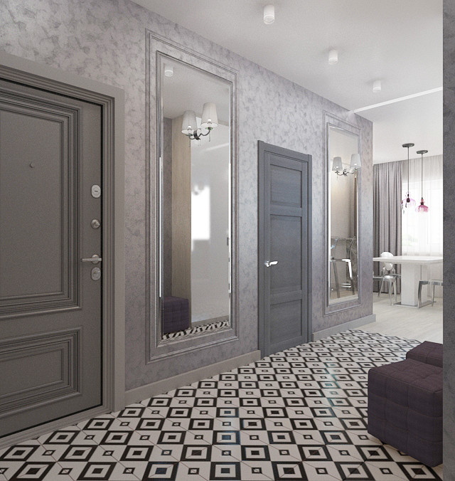 Визуализация кухни-гостиной, спальни