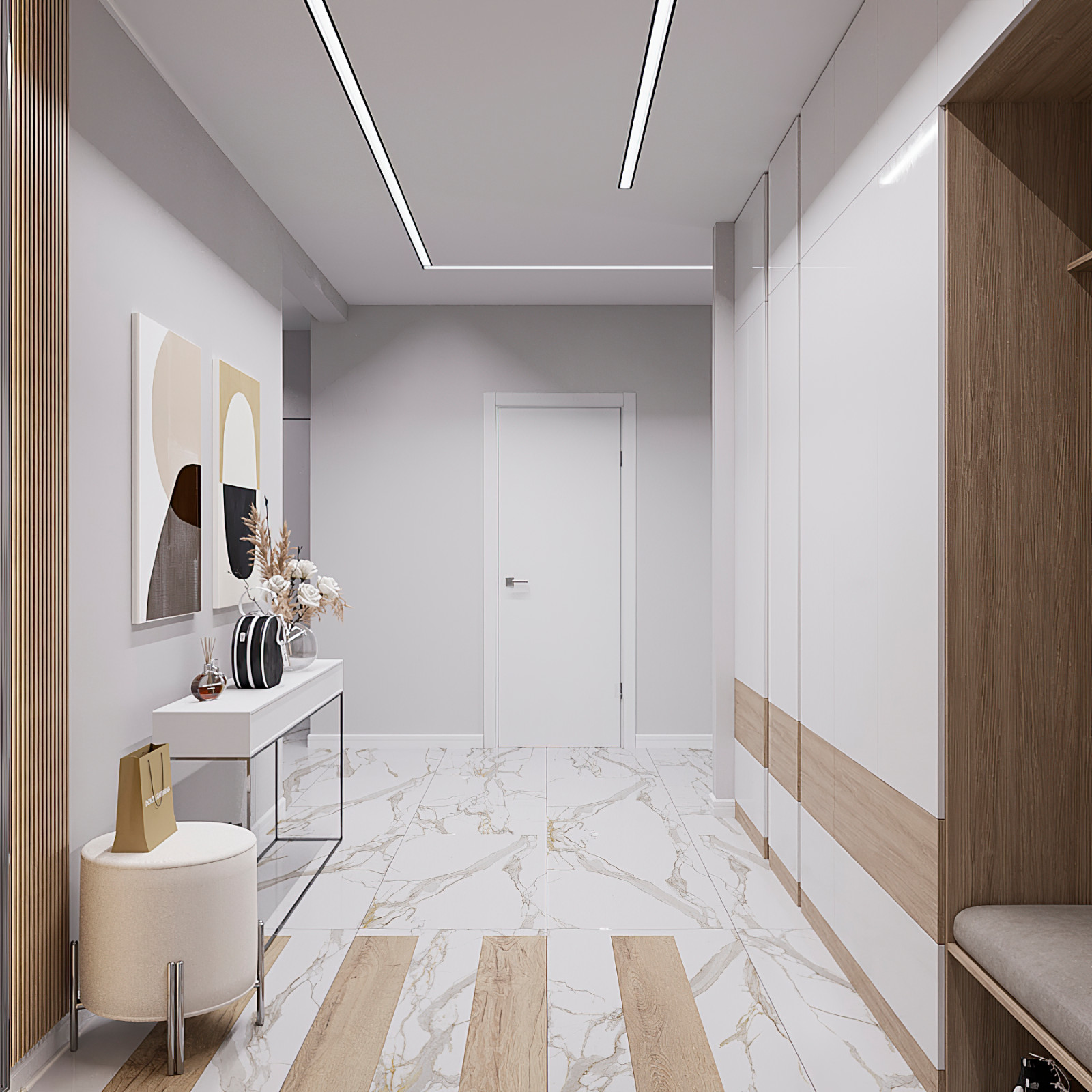 Морская набережная, 3-к квартира 125 м.кв. в современном стиле