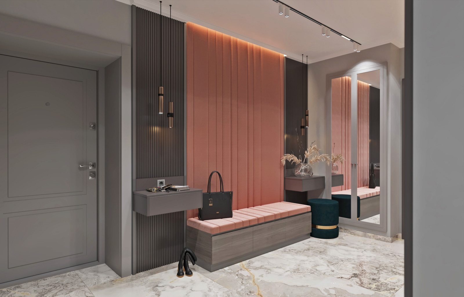 Дизайн интерьера квартиры. 168 кв.м. Soft contrasts.