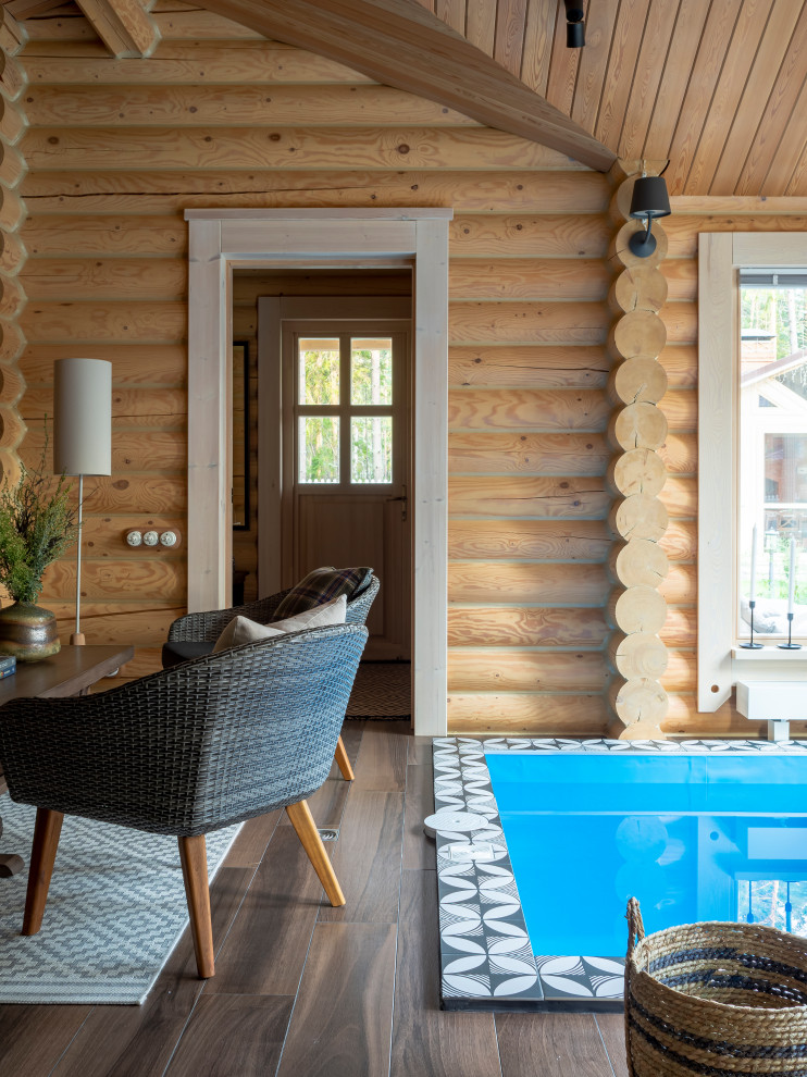 Банный домик с бассейном (фото)