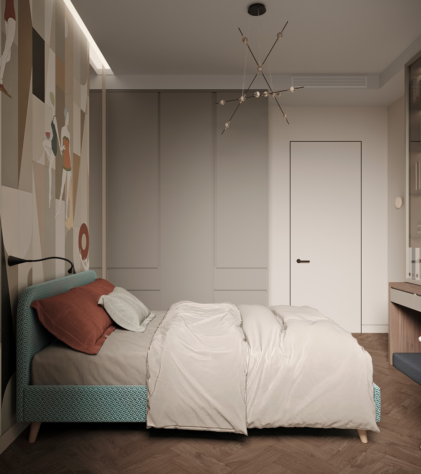 ЖК "Огни". Квартира для большой семьи. Детская дочери 1.