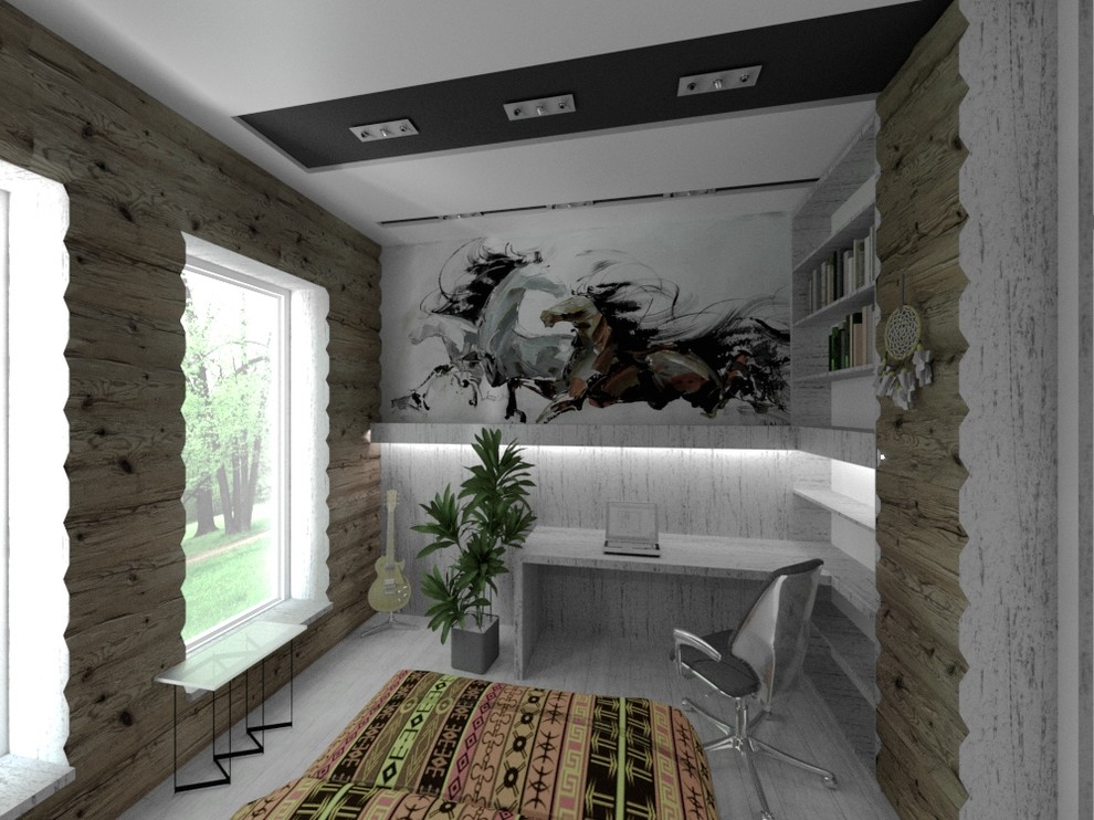 Комната для подростка в доме из бруса