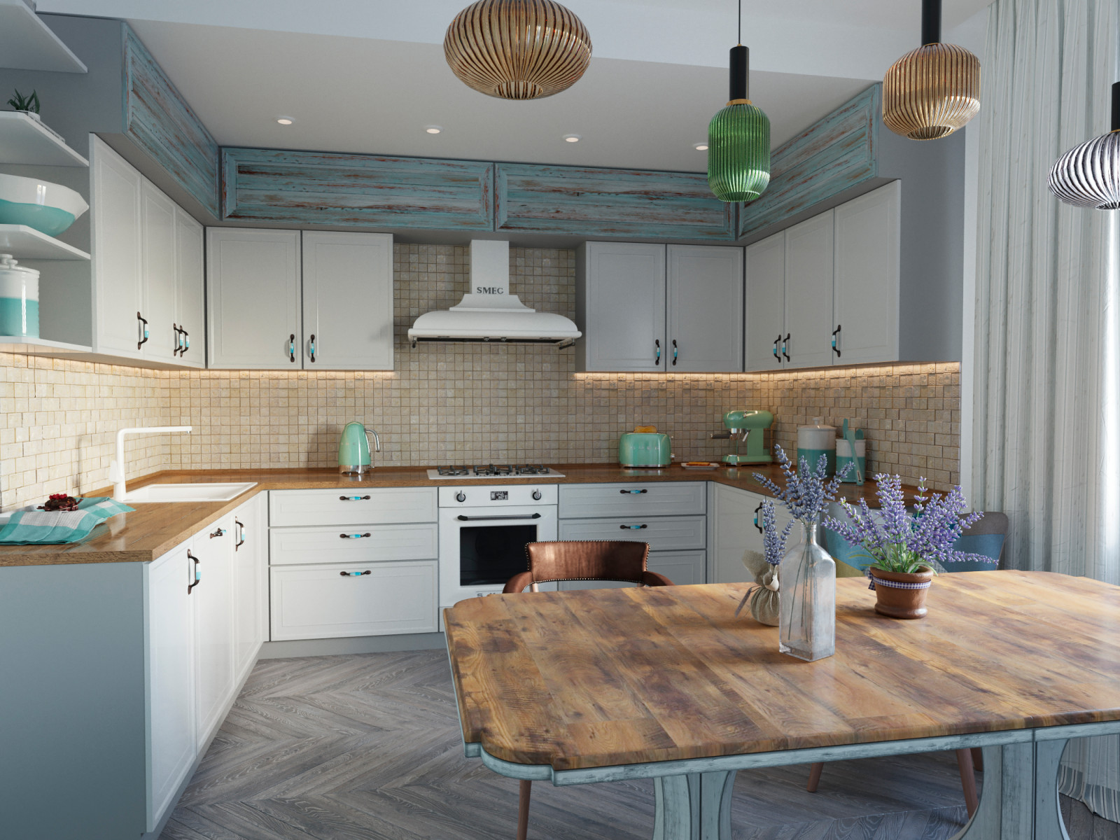 Обложка проекта: Дизайн кухни бохо