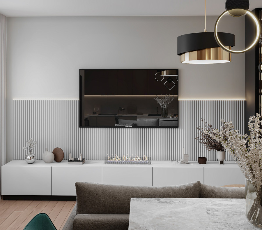 Дизайн-проект трехкомнатной квартиры в современном стиле