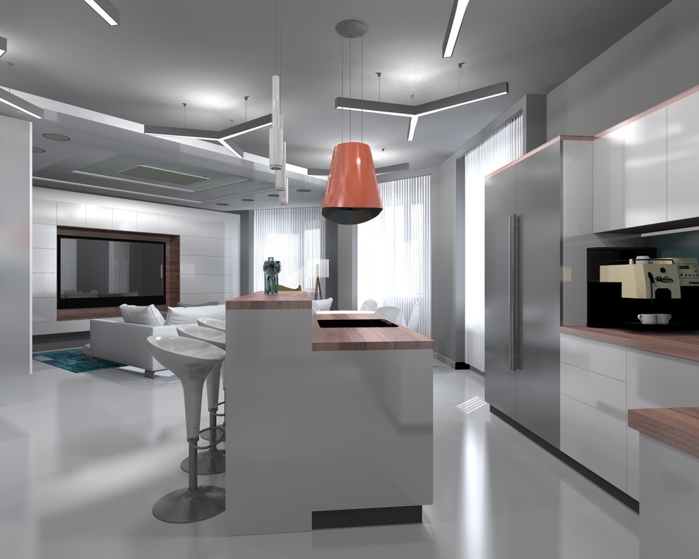 Кухня-столовая-гостиная