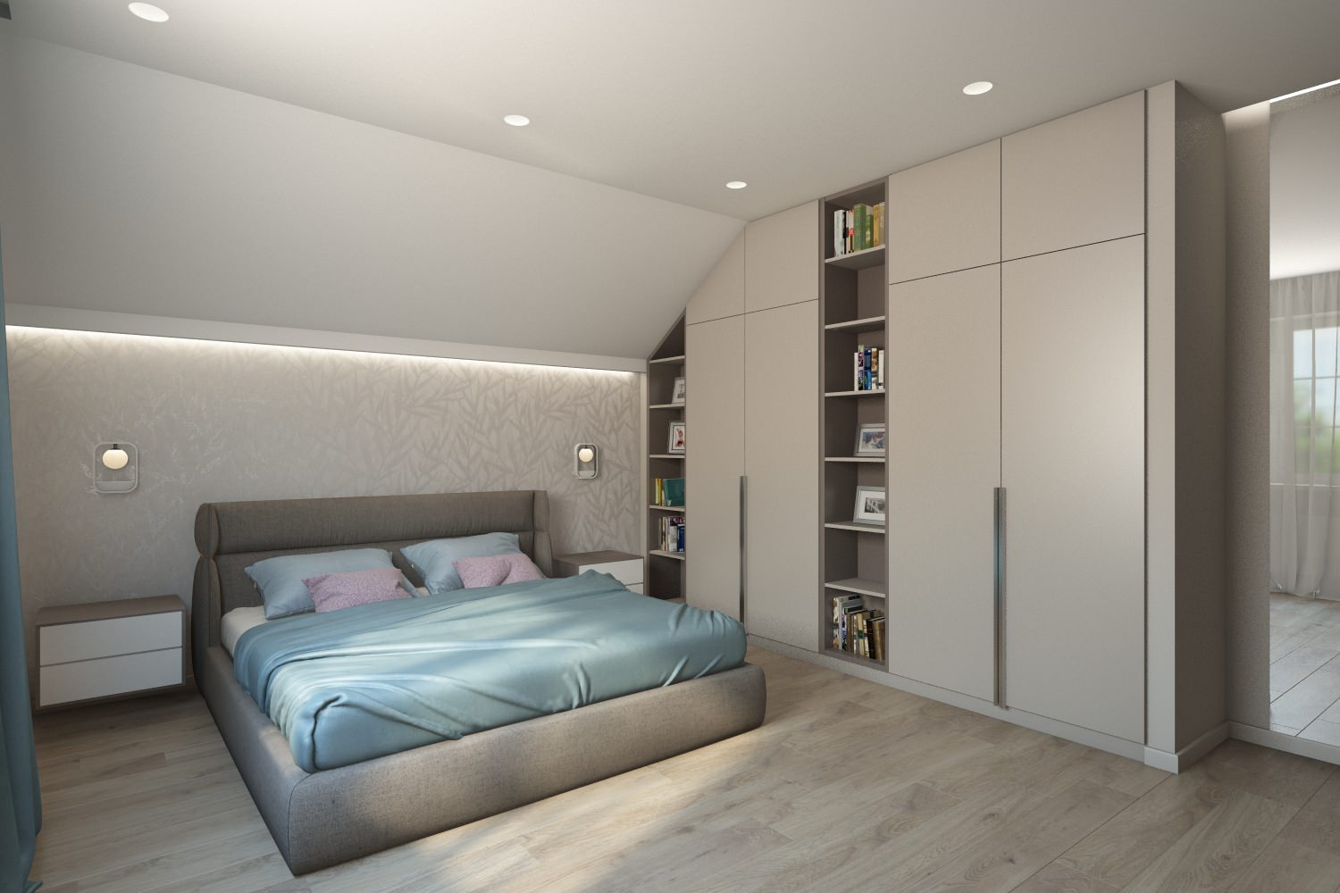 Обложка проекта: Спальня и гардеробная в индивидуальном жилом доме пос. Ново-Дорожный