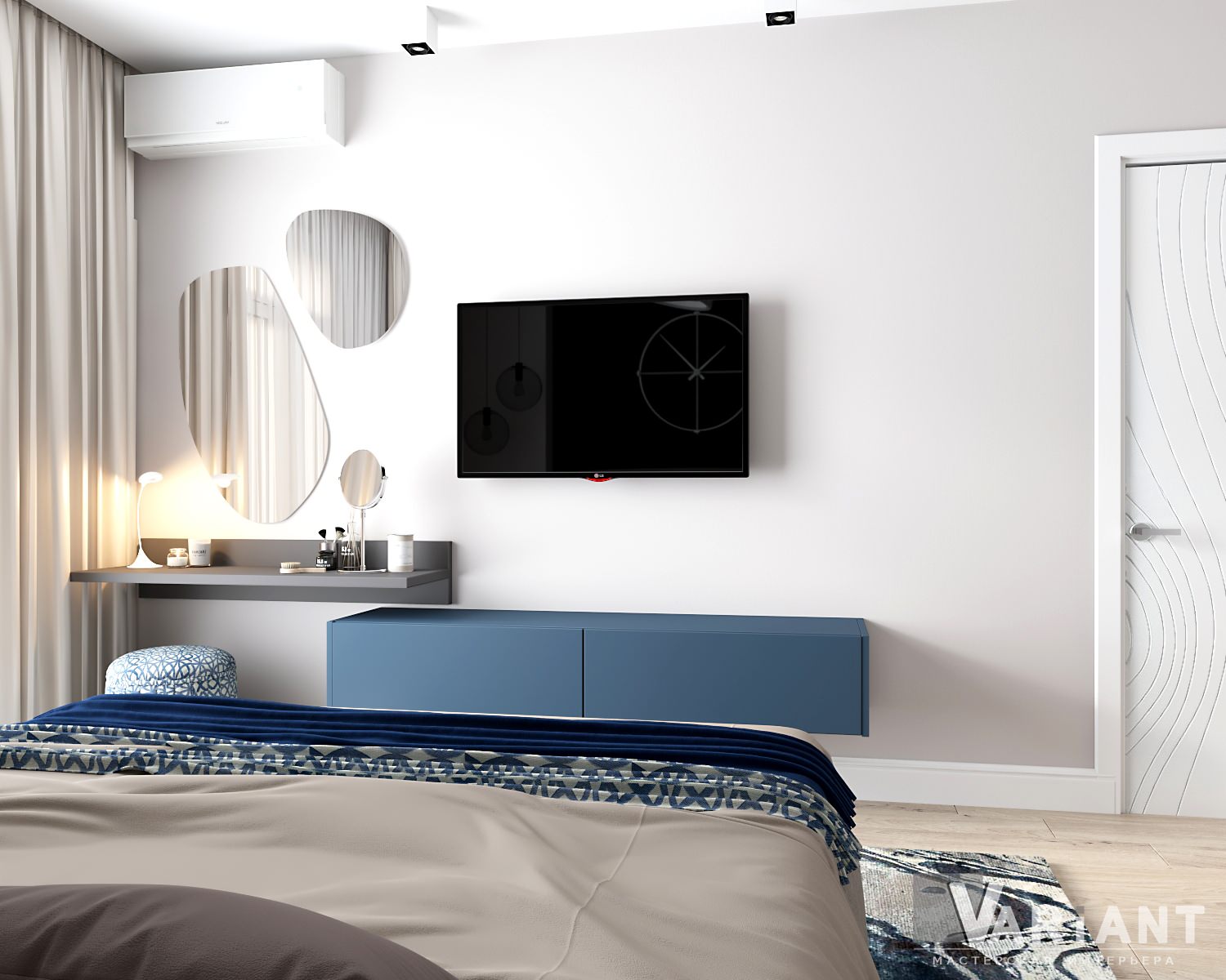 Спальня с панорамным окном