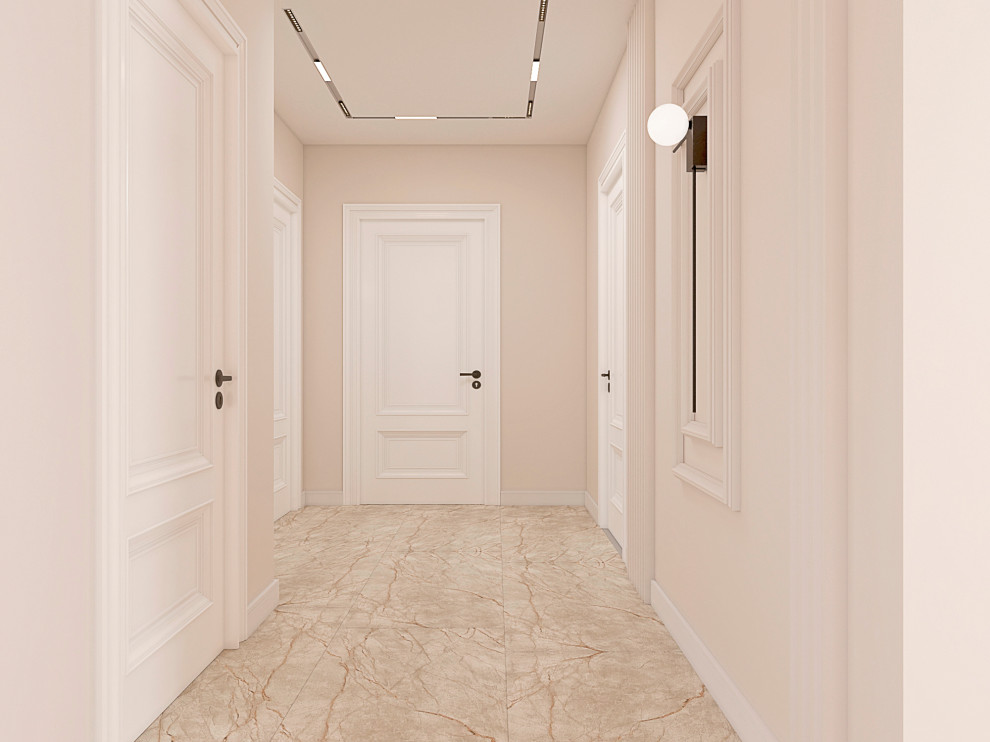 Кухня - гостиная с воздушной лестницей