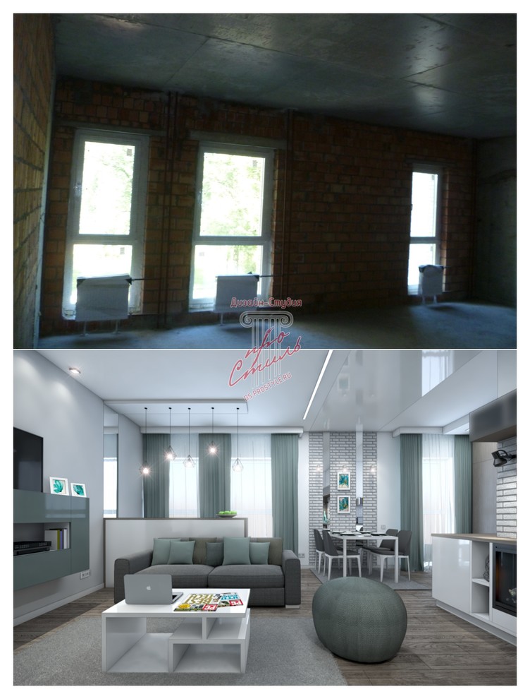 Москва. Отрадное. Дизайн-проект. До и после.