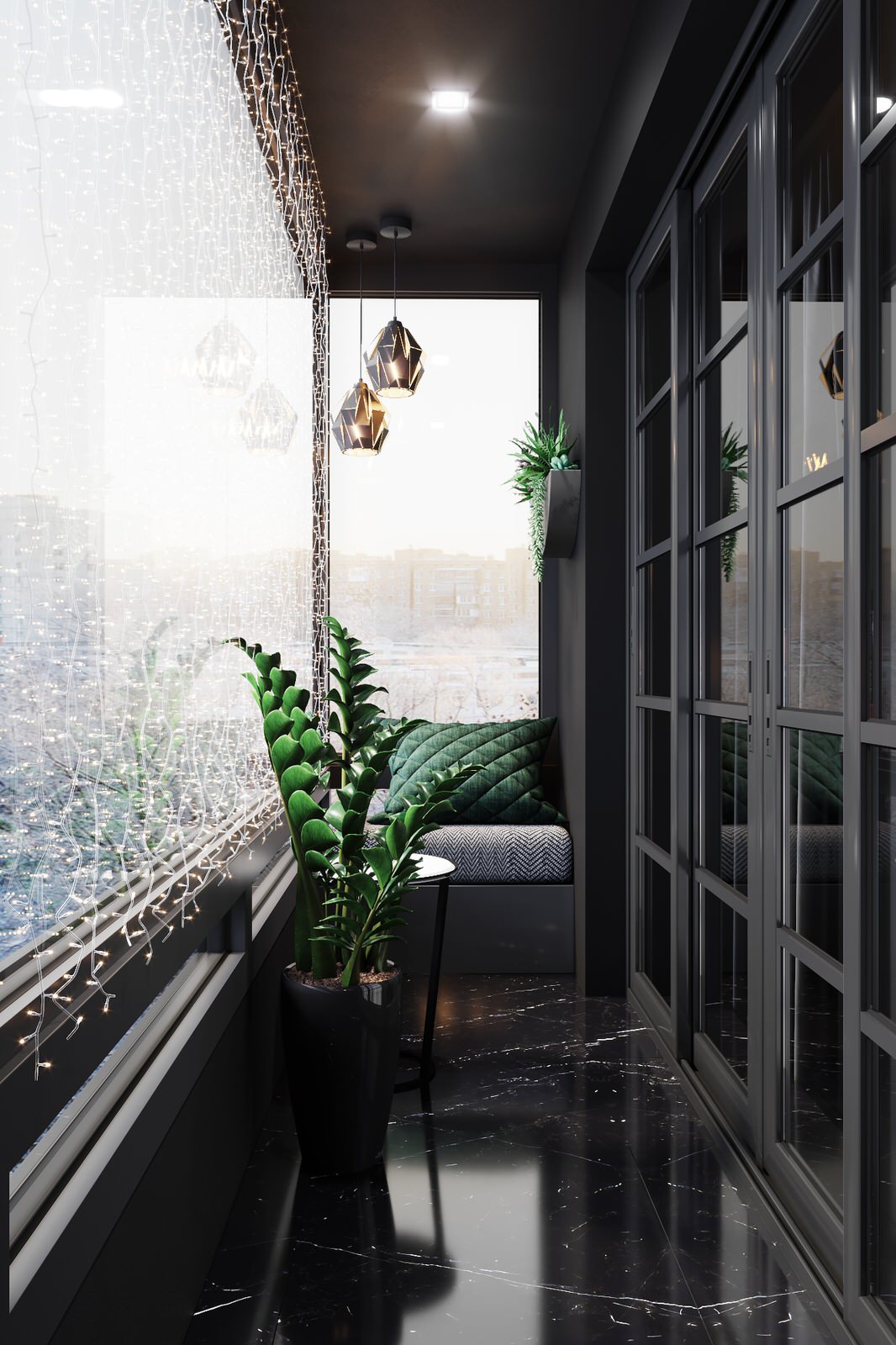 Квартира в черных тонах