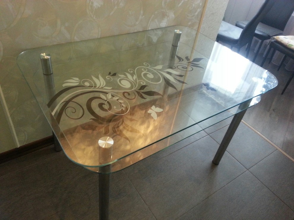 Стол из закаленного стекла с фотопечатью