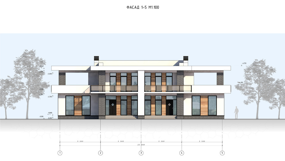 Загородный дом в стиле Хай-тек.