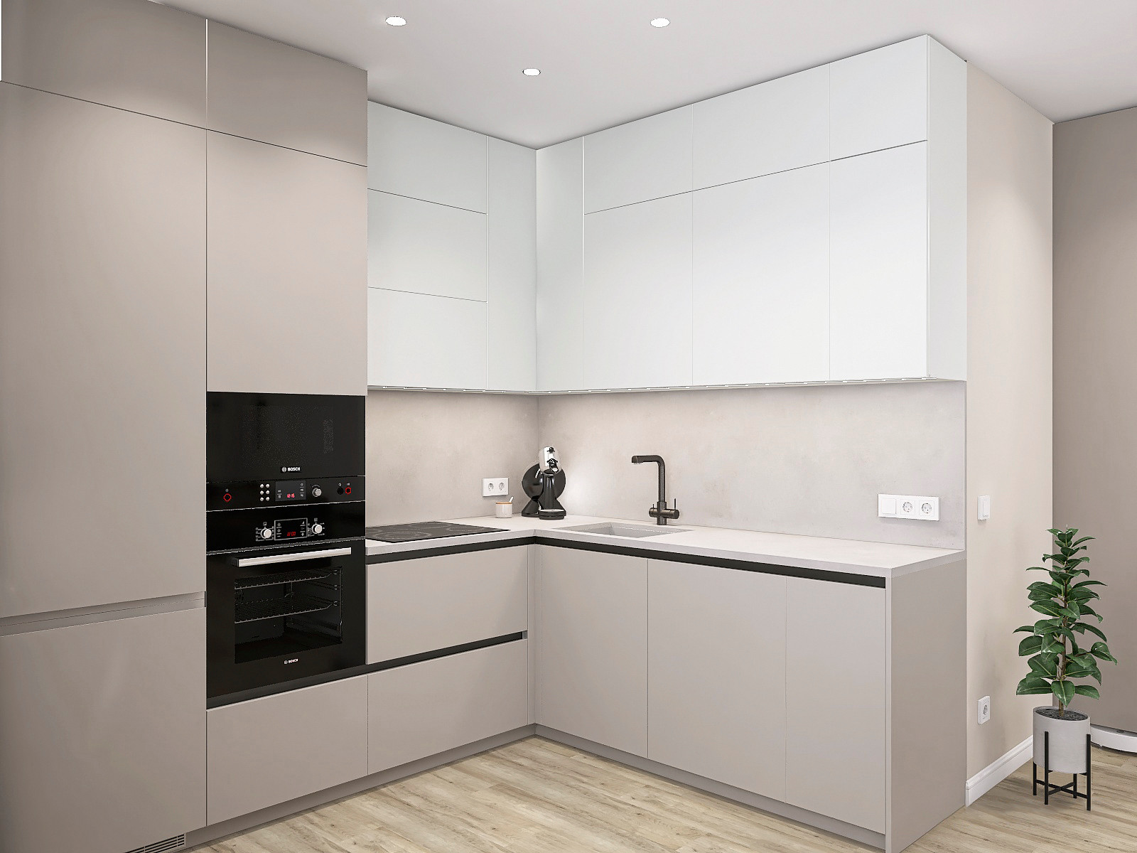 Проект кухни-гостиной в ЖК Рафинад г. Вологда