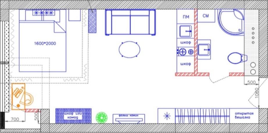 Апартамент в МФК Лайнер в современном британском стиле