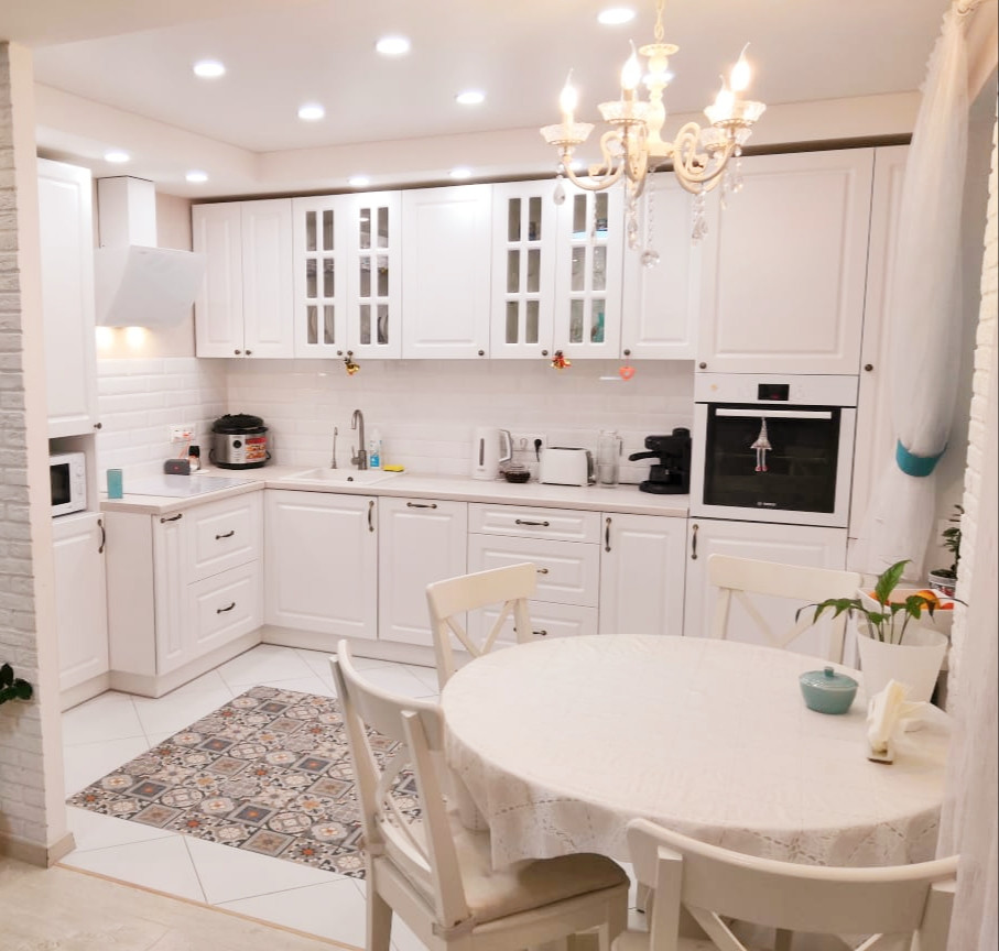 Дизайн проект кухни-гостиной в скандинавском стиле, 23 м.кв.