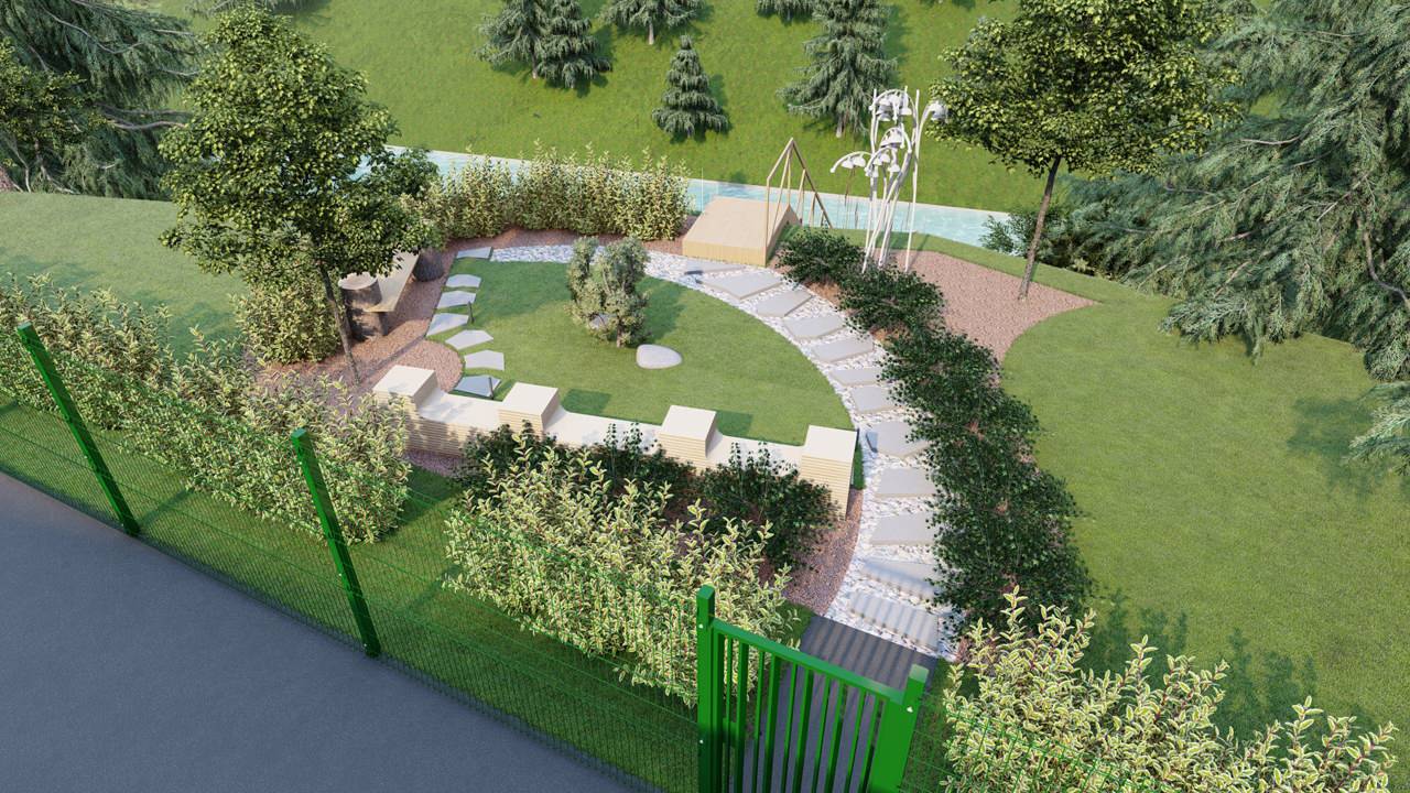 Спуск к воде возле реки