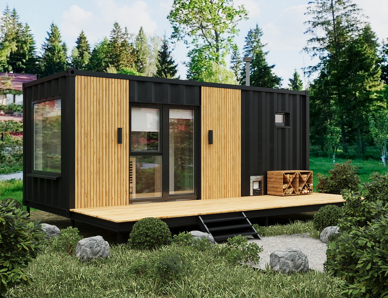 Проект бани из морского контейнера