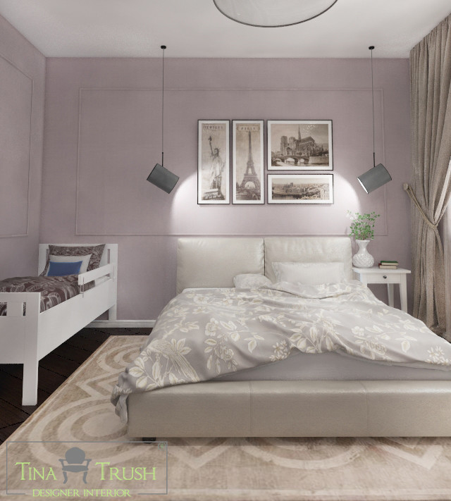 Дизайн спальни для родителей и ребенка