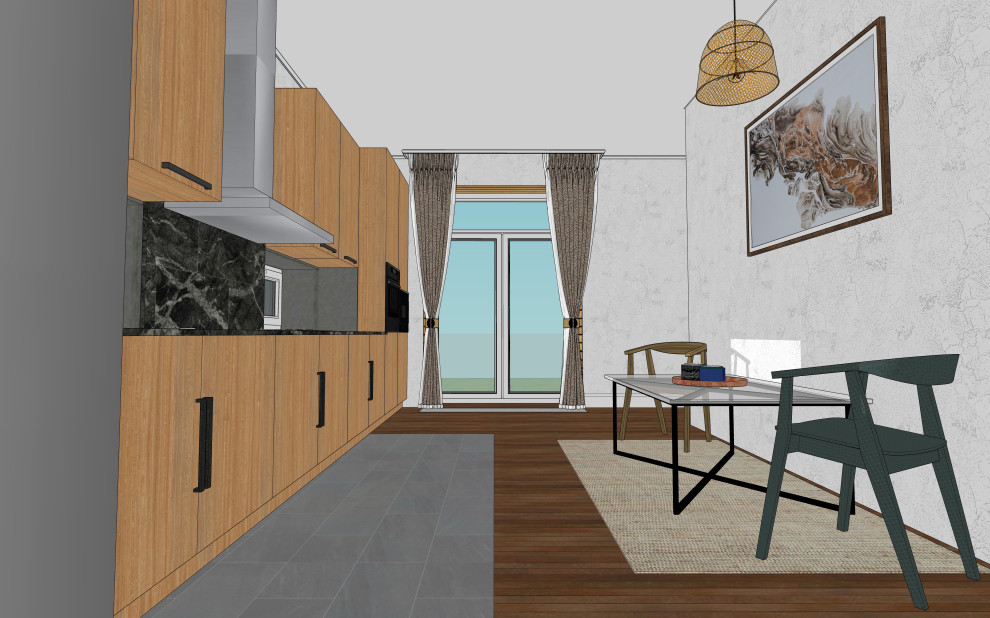 3D визуализация первого этажа дома