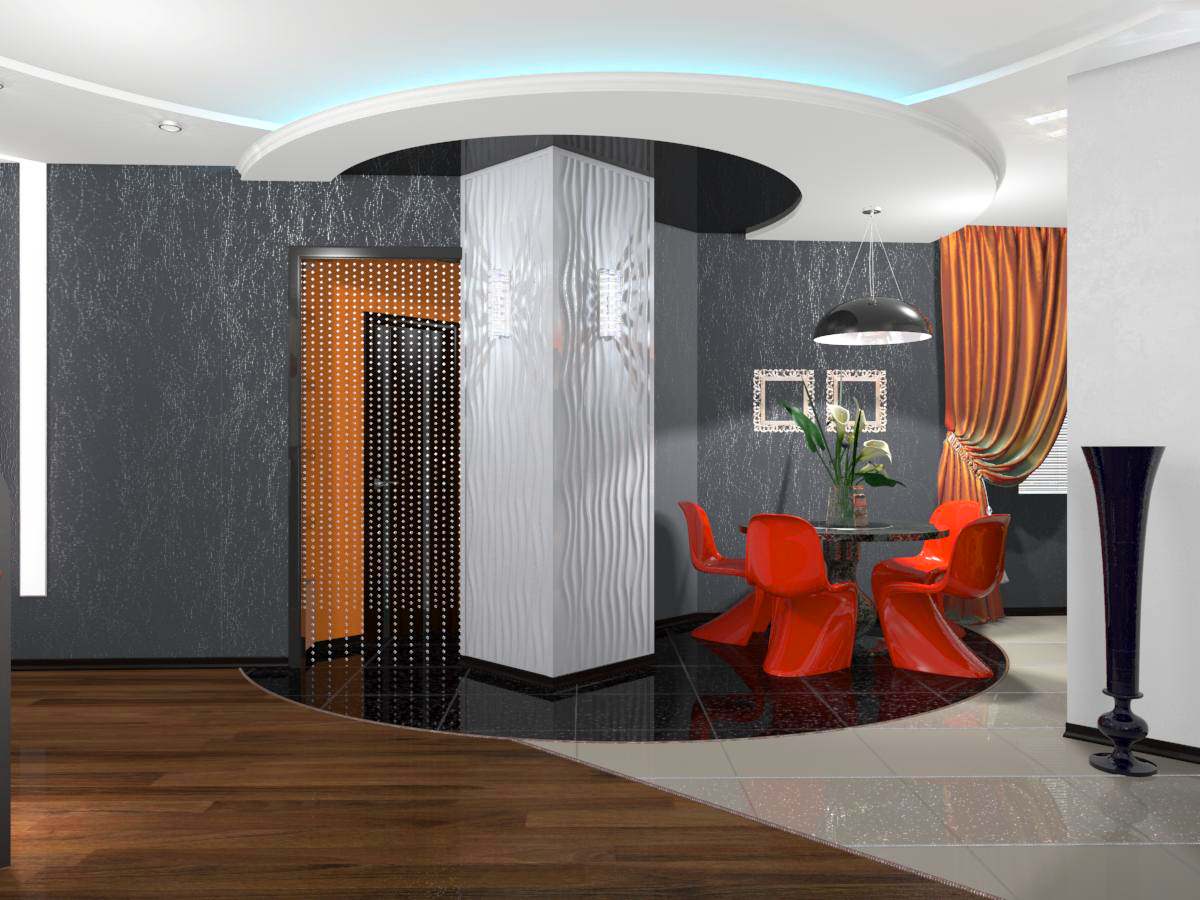 визуализация "Гостиная - студия"