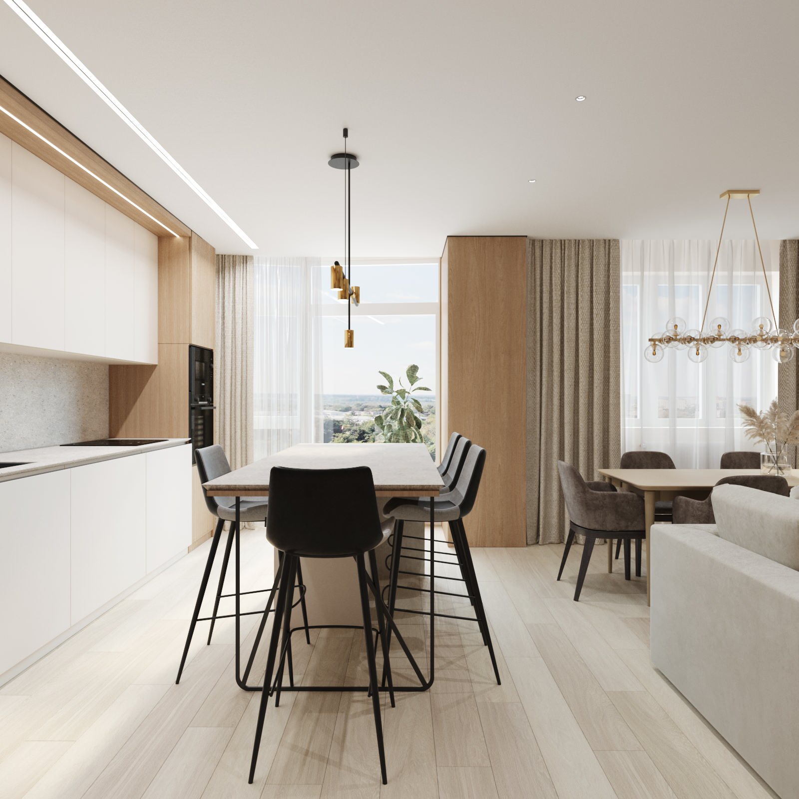 Обложка проекта: Симферопольская Кухня-гостиная