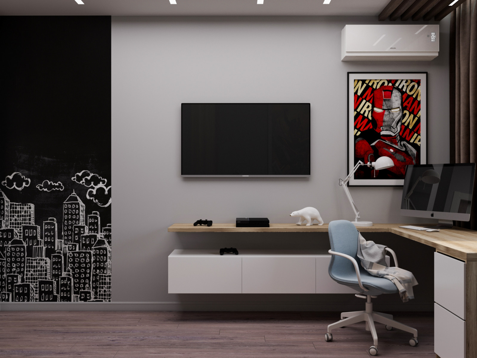 Детская для мальчика в загородном доме. Кемеровская обл.