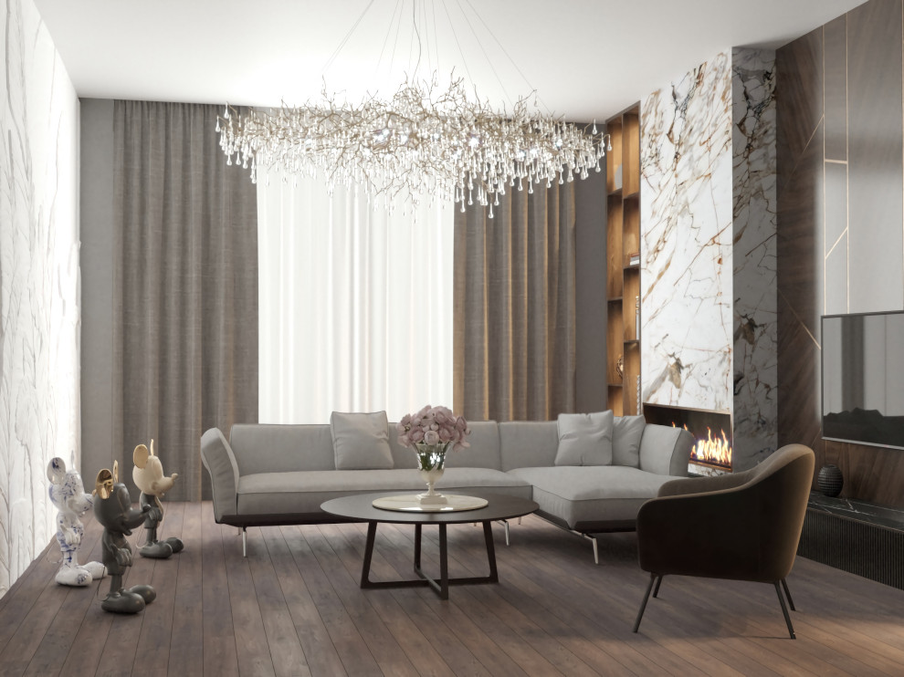 Обложка проекта: Гостинная в загородном доме